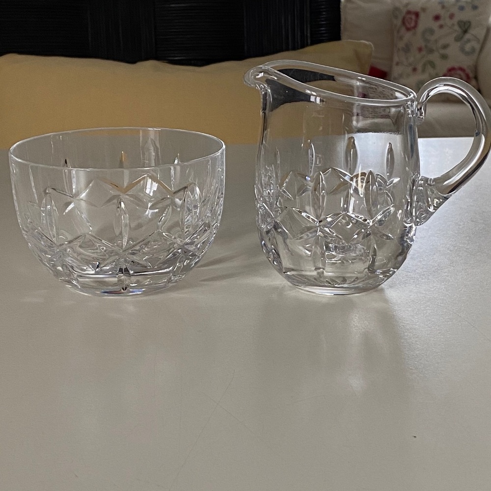 Atlantis Crystal Fernando Creamer & Sugar Bowl Set